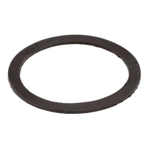 A flat, circular black rubber-like gasket with a hole in the center, shown against a white background.