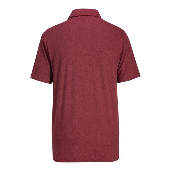 Edwards Point Grey 1592 Men's Customizable Scarlet Heather Premium-Stretch UV Moisture-Wicking Short Sleeve Polo - Poly / Spandex - S