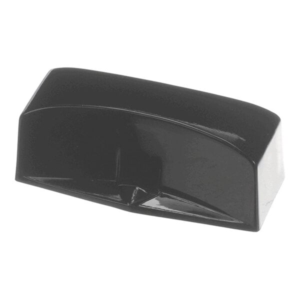 A black, rectangular, glossy knob with slightly rounded edges.