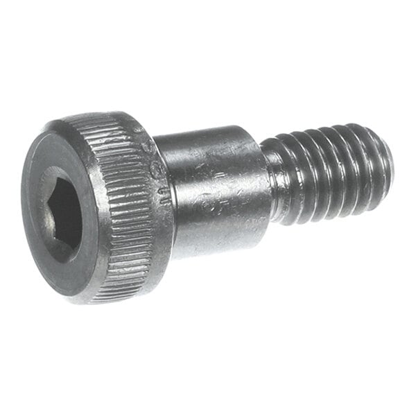 A metal shoulder screw with a hex socket head and partially threaded shaft.