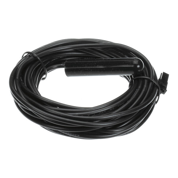A coiled black cable with a cylindrical probe attached to one end and a connector on the other end.