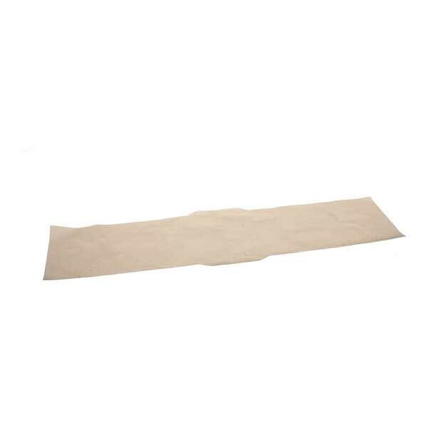 A flat, rectangular, beige sheet with slightly uneven edges, laid out on a white background.