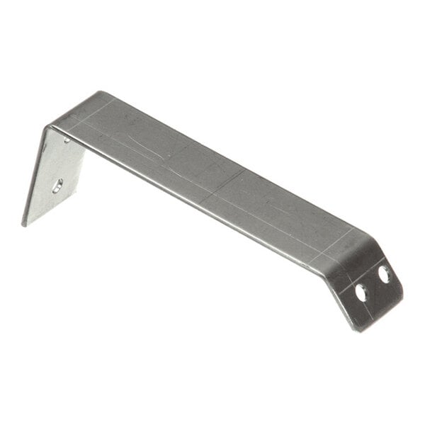 A metal bracket with two right-angle bends and holes for mounting at each end.