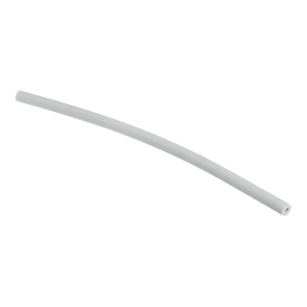 A slightly curved, hollow, gray tube with a smooth surface, shown against a white background.