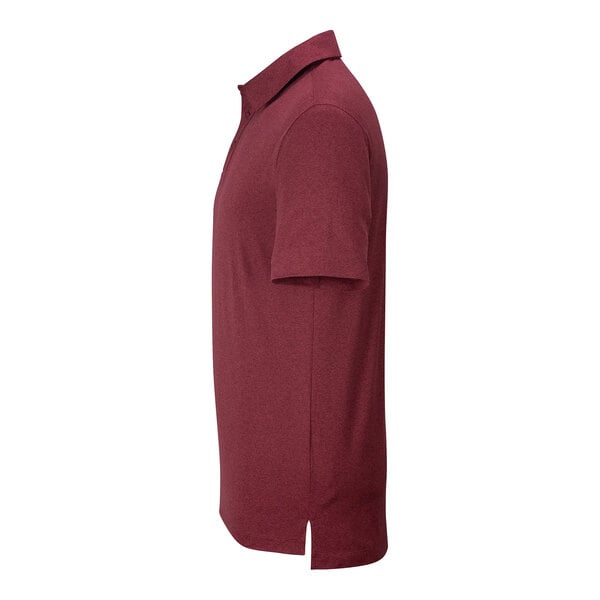 Edwards Point Grey 1592 Men's Customizable Scarlet Heather Premium-Stretch UV Moisture-Wicking Short Sleeve Polo - Poly / Spandex - M