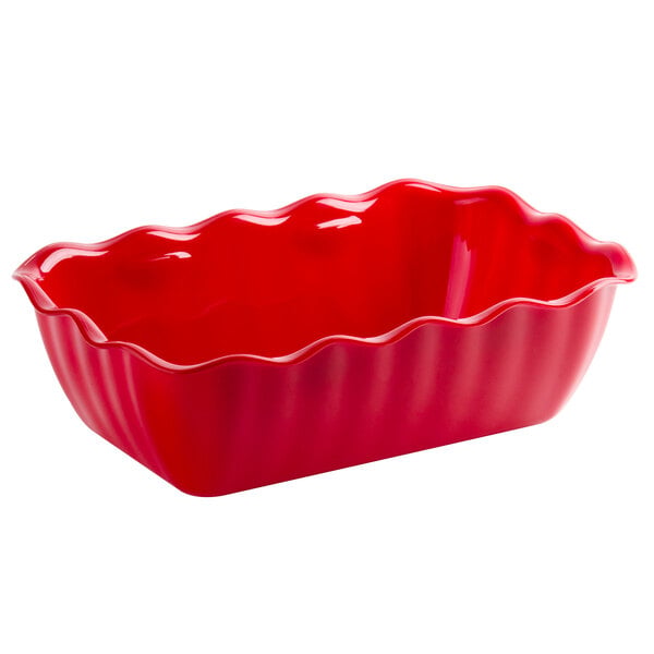 Cambro 2.2 Qt. Red SAN Plastic Deli Crock DC5404 - 6/Case