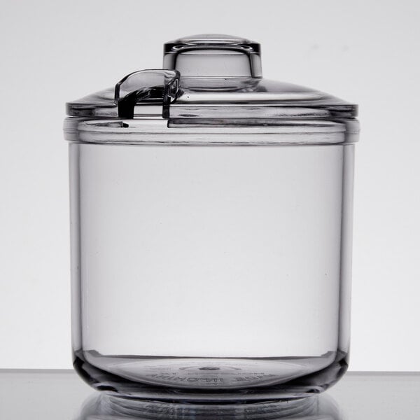 G.E.T. 8 oz. Clear Condiment Jar with Lid - 24/Case