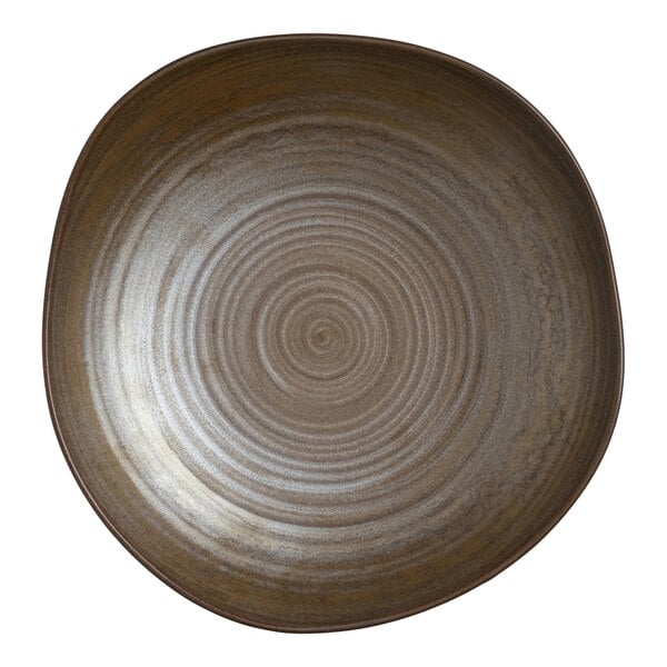 Folio Patina from Steelite International 1.25 Qt. Bronze Porcelain Bowl - 12/Case