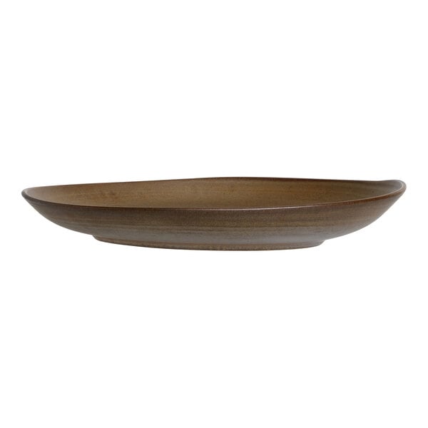 Folio Patina from Steelite International 11 1/4" Round Bronze Porcelain Plate - 12/Case