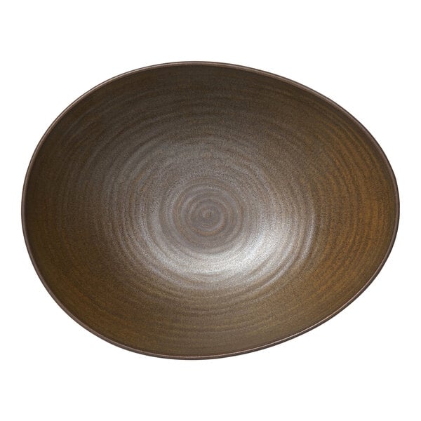 Folio Patina from Steelite International 1.75 Qt. Bronze Porcelain Bowl - 12/Case