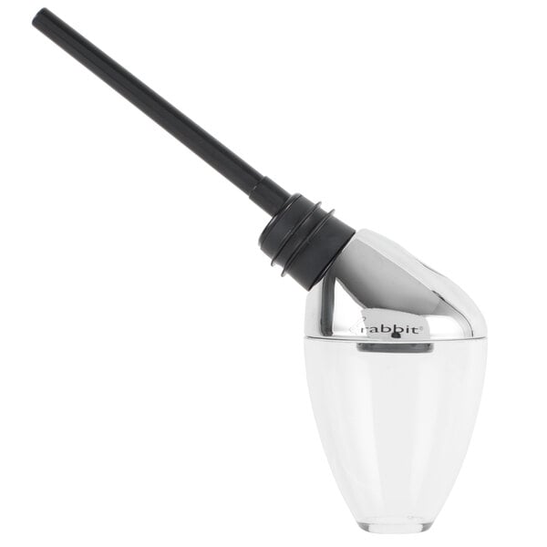 Rabbit Black Stainless Steel Aerating Wine Pourer W6112N - 8/Case