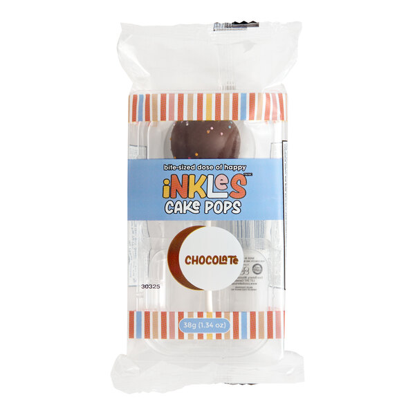 iNKLeS Individually Wrapped Chocolate Cake Pop 1.34 oz. - 18/Case