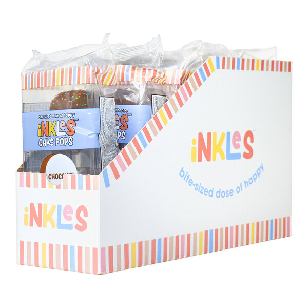 iNKLeS Individually Wrapped Chocolate Cake Pop 1.34 oz. - 18/Case