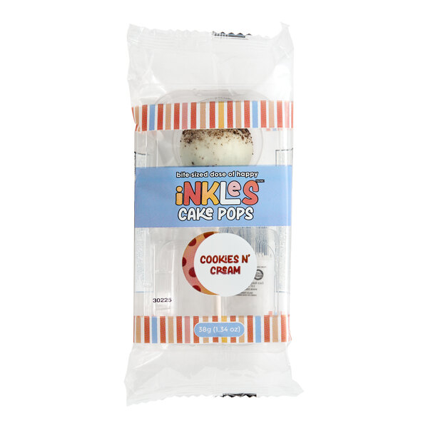 iNKLeS Individually Wrapped Cookies and Cream Cake Pop 1.34 oz. - 18/Case