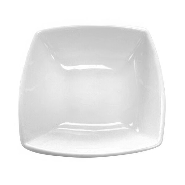 A CAC Princesquare bright white square porcelain bowl.