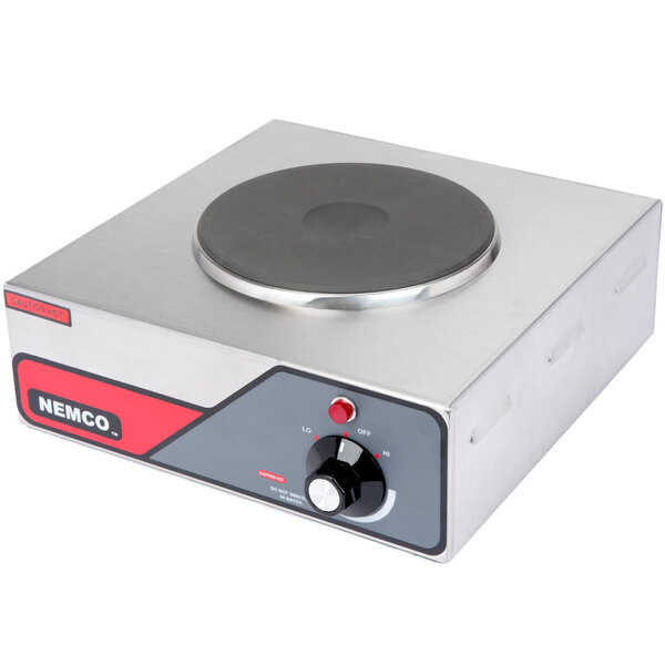 Nemco 63101 Electric Countertop Hot Plate with 1 Solid Burner 120V