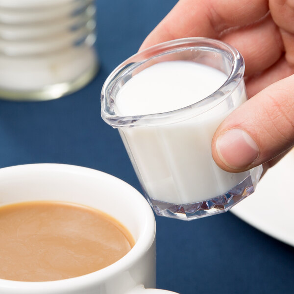 2 oz. Clear SAN Plastic Creamer / Syrup Cup 24/Pack