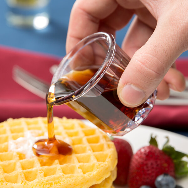 2 oz. Clear SAN Plastic Creamer / Syrup Cup 24/Pack