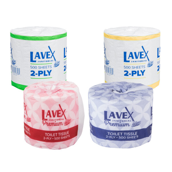 Lavex Janitorial IndividuallyWrapped 2Ply Standard 500 Sheet Toilet