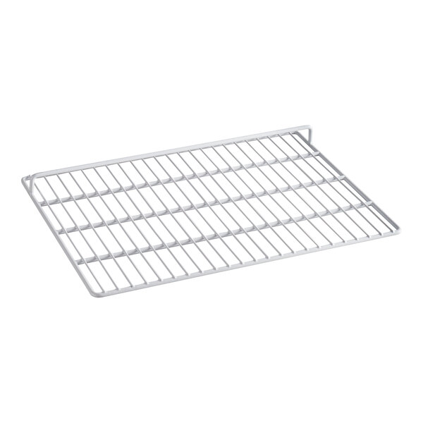 A white metal wire rack for an Avantco prep refrigerator.
