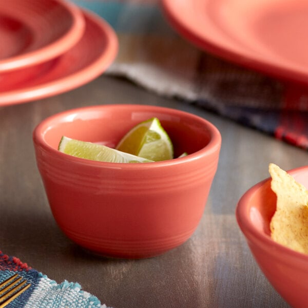 a close-up of a bowl of limes