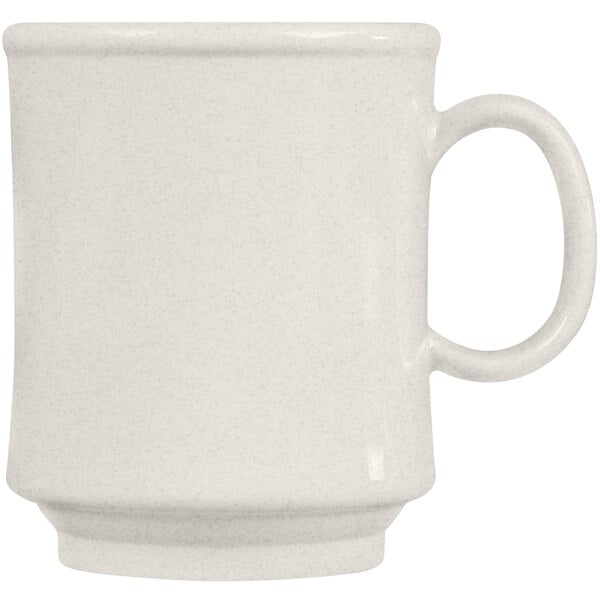 A white GET Santa Fe Tritan mug with a handle.