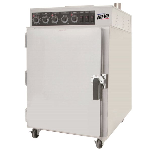 A large white box with knobs and a door.