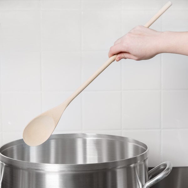 2 Pcs Wooden Spoon Ladle for Cooking Spoons-14 inch Long Kitchen Cooking Spoon & 11 inch Best Wood Serving Soup Spoon Ladles Set
