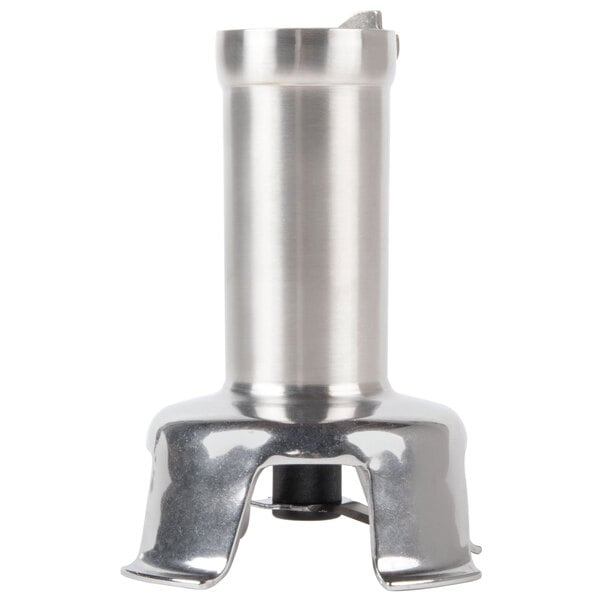 A silver Robot Coupe bell cover assembly with a metal base.