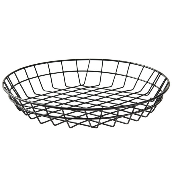 American Metalcraft Wib120 Black Round, Large Round Wire Basket
