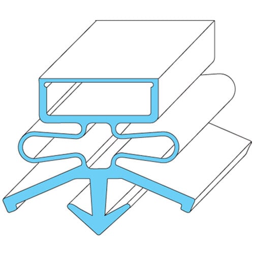 A diagram showing how to install an All Points Magnetic Drawer Gasket.