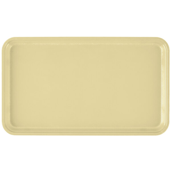 A rectangular tan Cambro tray.