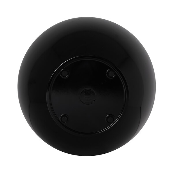 A black round Elite Global Solutions melamine bowl.