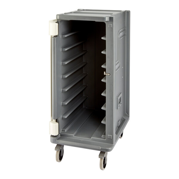 Cambro MDC1418T16191 Granite Gray 2 Compartment Meal Delivery Cart 16 Tray
