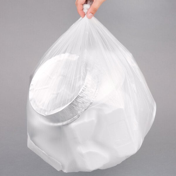 1000~ 13 Gallon Natural HDPE Garbage Trash Can Liner Bags Waste Clean Up Storage 