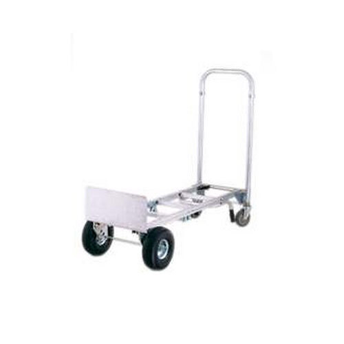 A silver Harper Mega Truck Senior hand truck with black wheels.