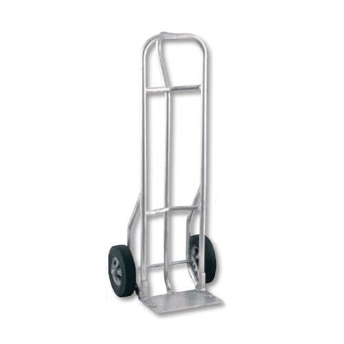A silver Harper hand truck with solid rubber wheels.