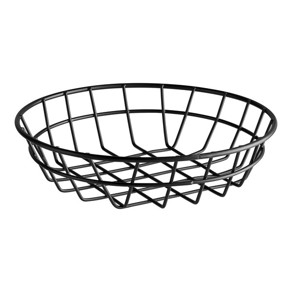 Large Black Round Iron popular Basket