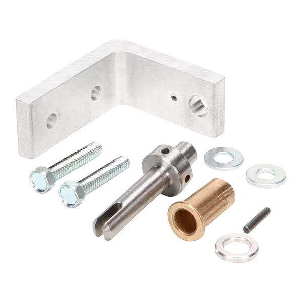 A True Top Door Hinge Kit with metal brackets, screws, and nuts.