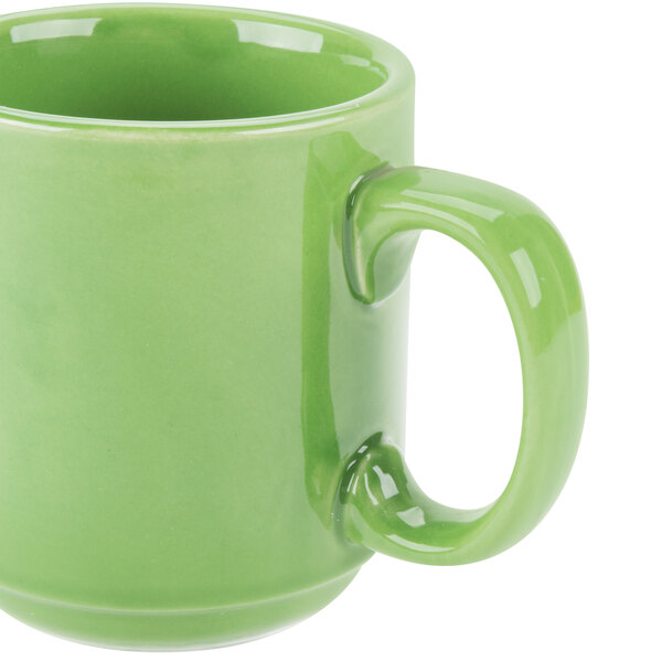 A green CAC Venice stacking mug with a handle.