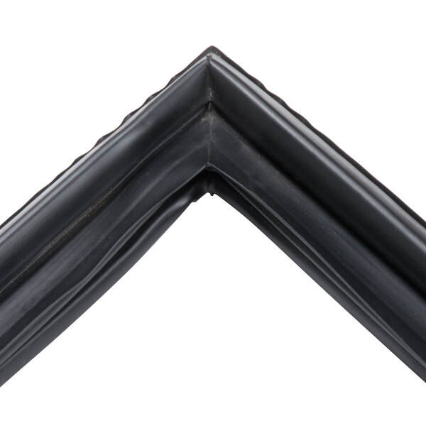 A black magnetic door gasket with a white background.