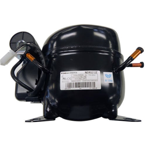 A black True 1/2 hp air compressor with a white label.