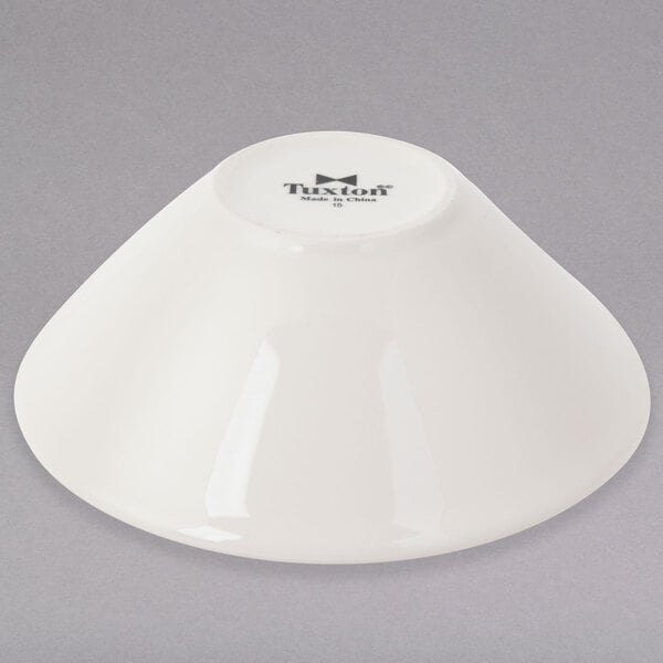 A white Tuxton china bowl.