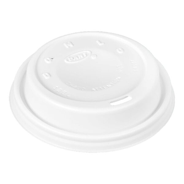 Dart 12-14 oz. White Travel Lid - 1,000/Case