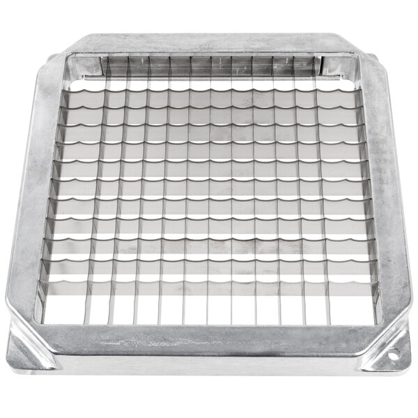 A metal grid with a grid pattern on it.