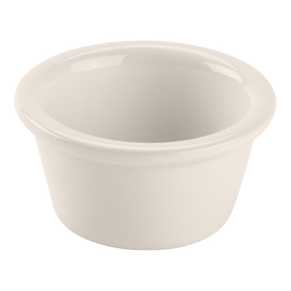 Tuxton BEX-020B 2 oz. Eggshell Smooth China Ramekin - 48/Case