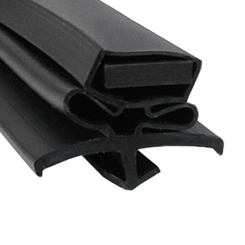 A close-up of a black True drawer gasket.