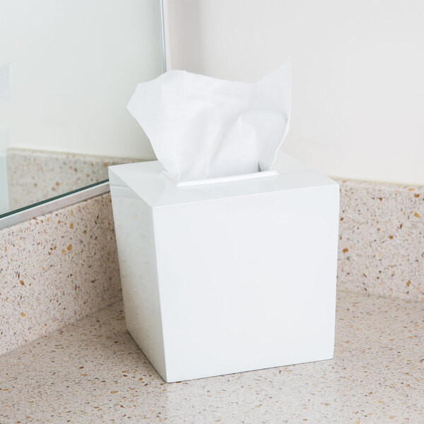 Bathroom Collections BS-SPA9W Spa White Hotel Tissue Box Cover