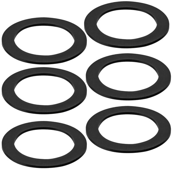 a group of black gaskets