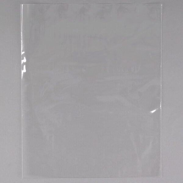 A clear plastic bag with a white background.